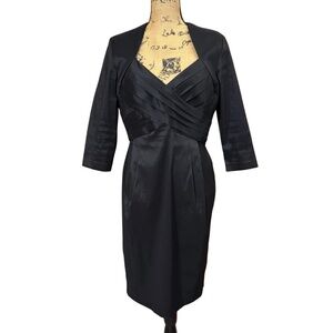 Alex Evenings Black Sheath Cocktail Dress Size 10